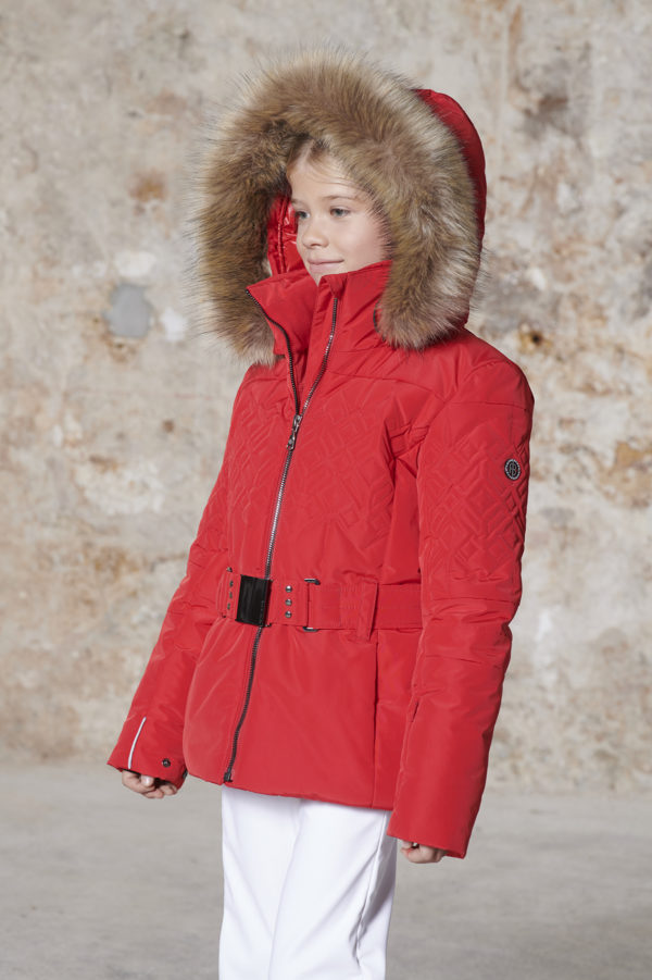 Детская куртка для девочки W20-1003-JRGL/A (с искусственным мехом) - фото 2
