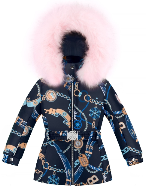 Детская куртка для девочки 295579 jewelry gothic blue (иск. мех) - фото 1
