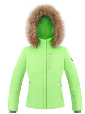 Детская куртка для девочки 295519 светло-зеленый (иск. мех) - фото 6