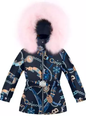 Детская куртка для девочки 295579 jewelry gothic blue (иск. мех) - фото 15